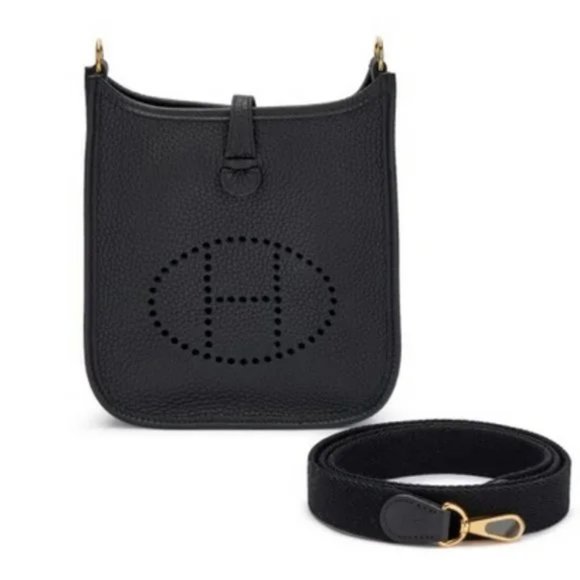 BNIB Hermès Black Mini Evelyne II TPM 16 Taurillon Clemence Gold Hardware 2023 - Picture 1 of 17